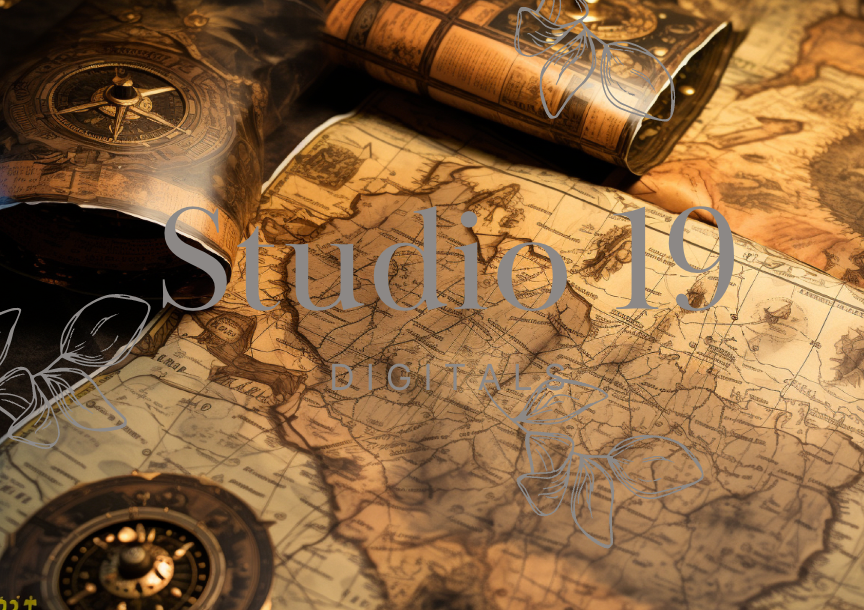 Steampunk scrapbook papers - 47 pages (DIGITAL FILE)