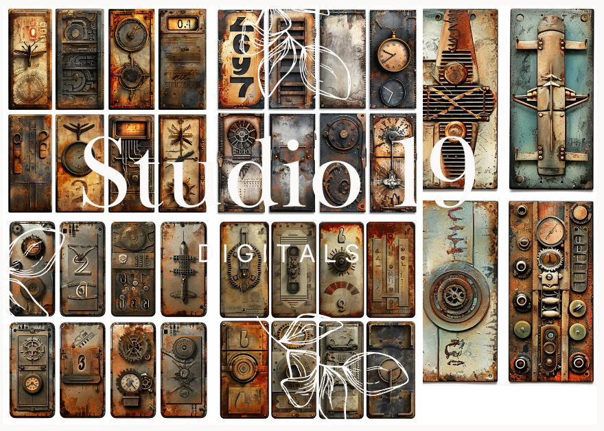 Steampunk ephemera papers - 30 pages DIGITAL FILE
