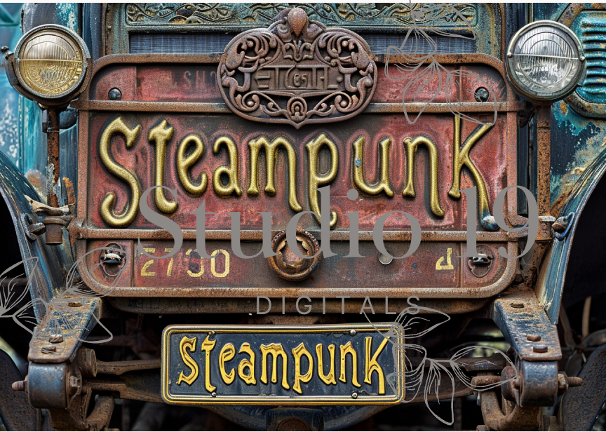 Steampunk scrapbook papers - 47 pages (DIGITAL FILE)