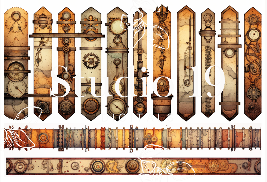 Steampunk ephemera papers - 30 pages DIGITAL FILE