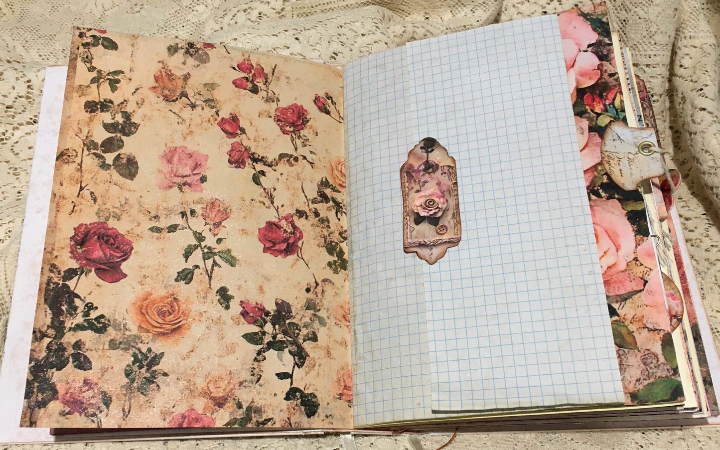 Vintage rose journal