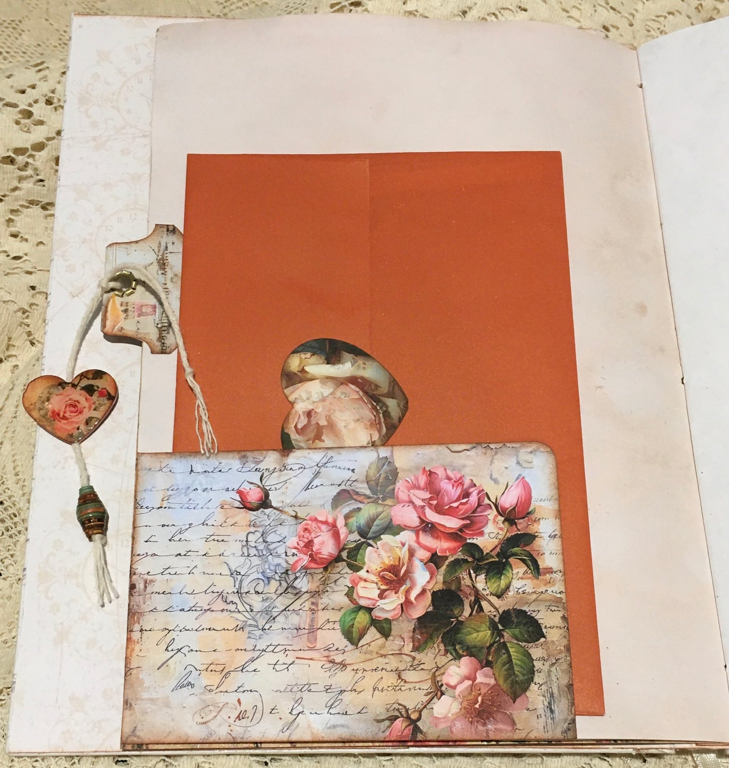 Vintage rose journal