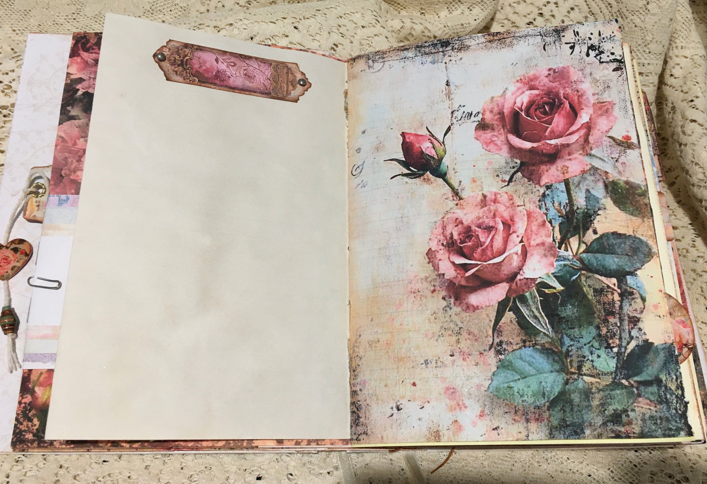 Vintage rose journal