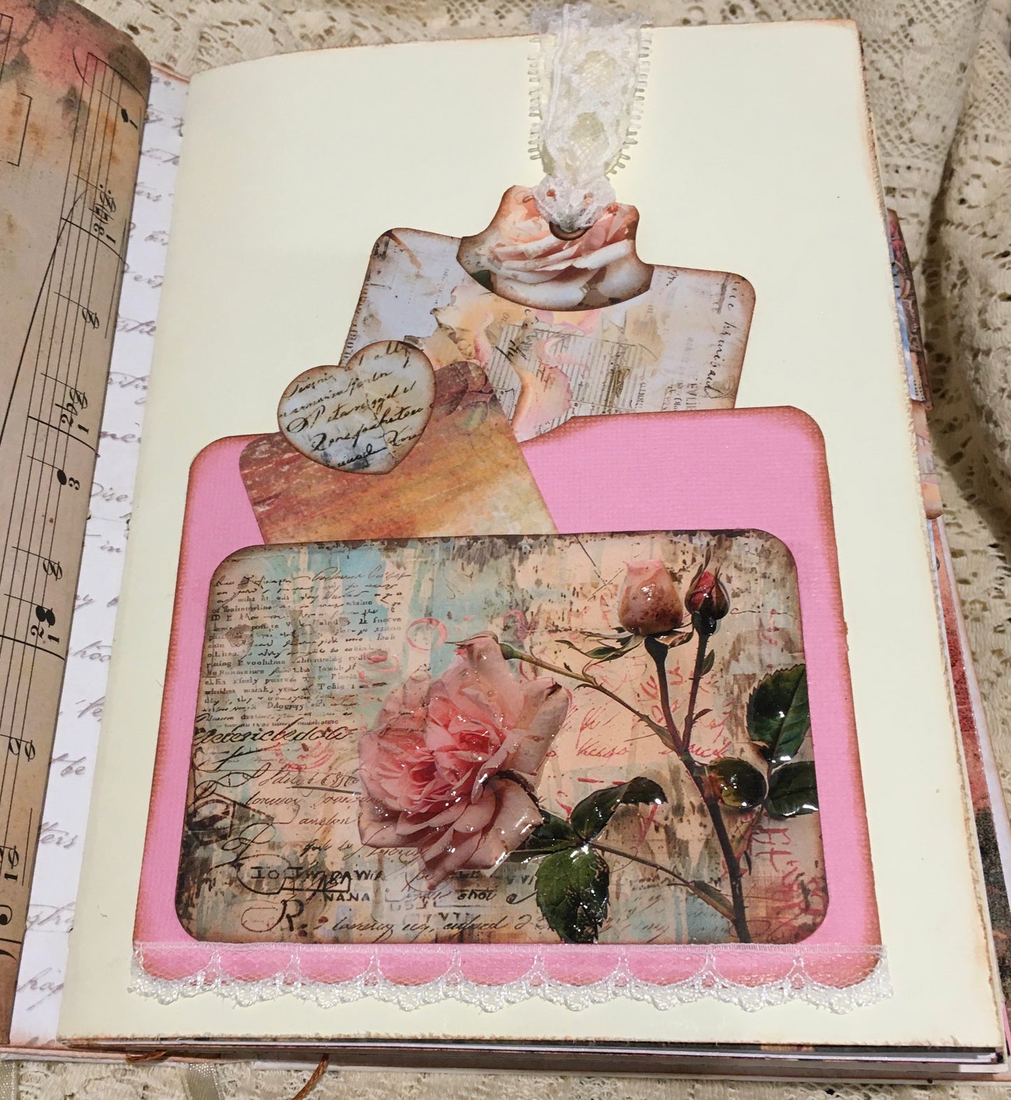 Vintage rose journal