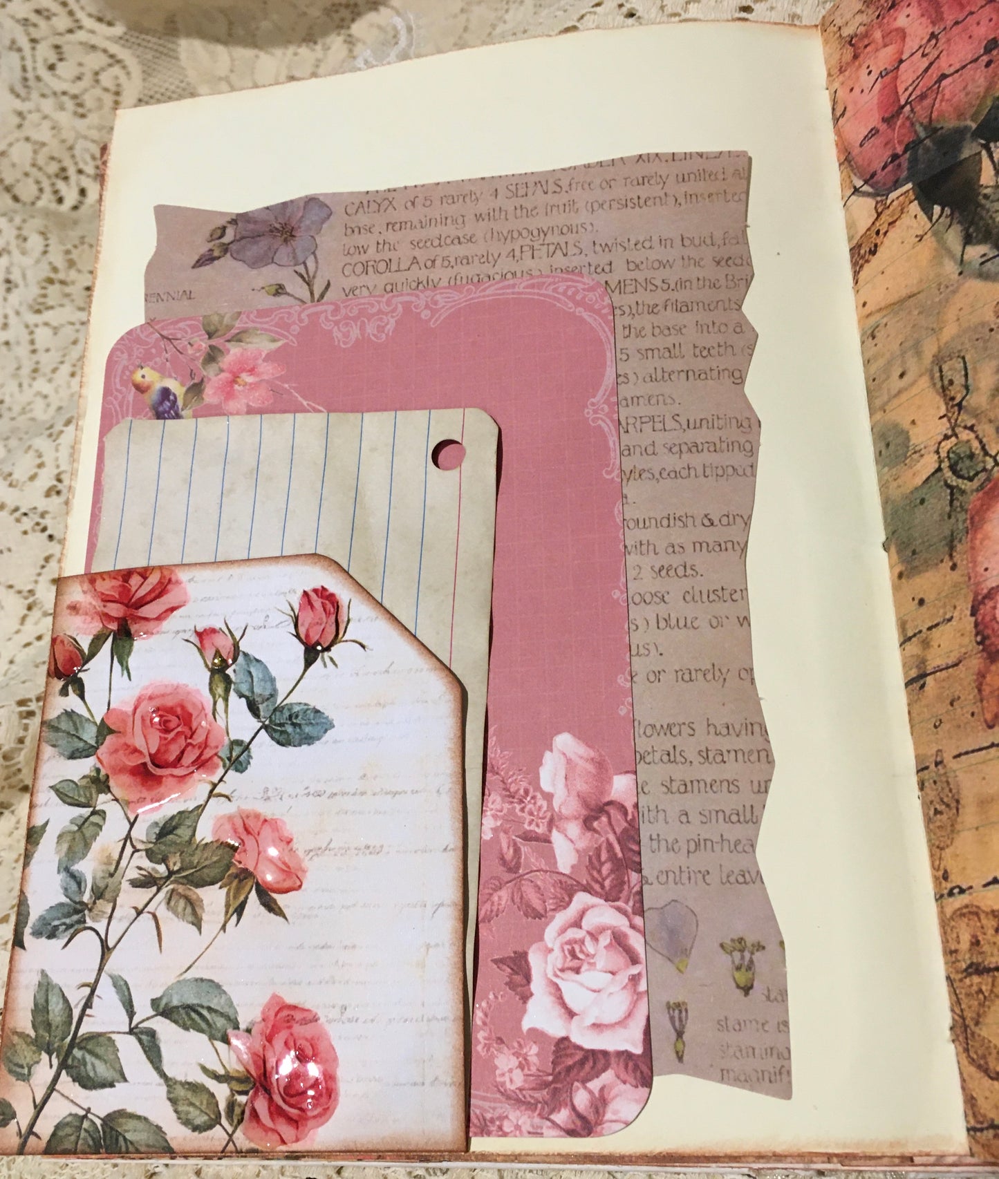 Vintage rose journal