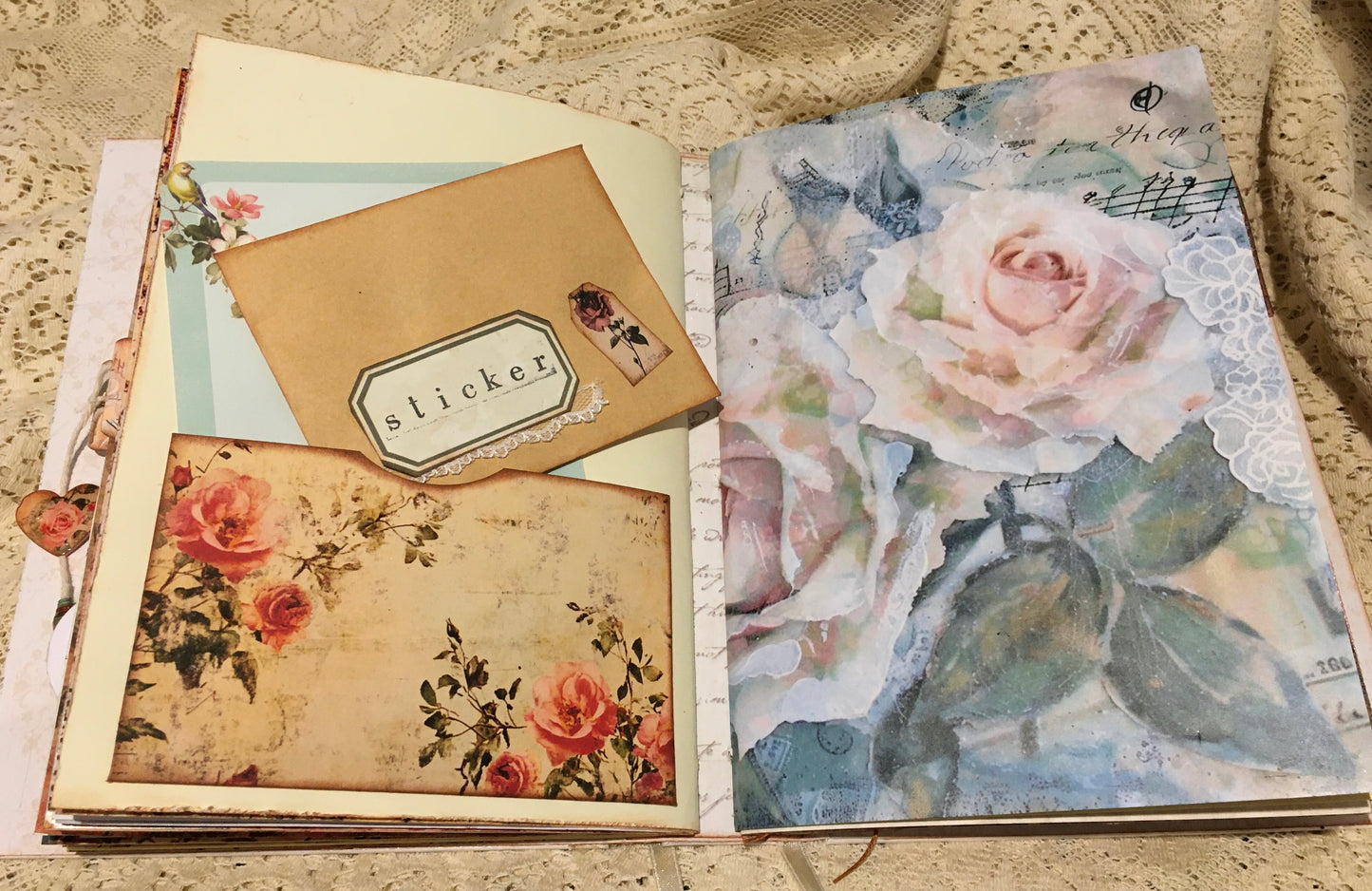 Vintage rose journal