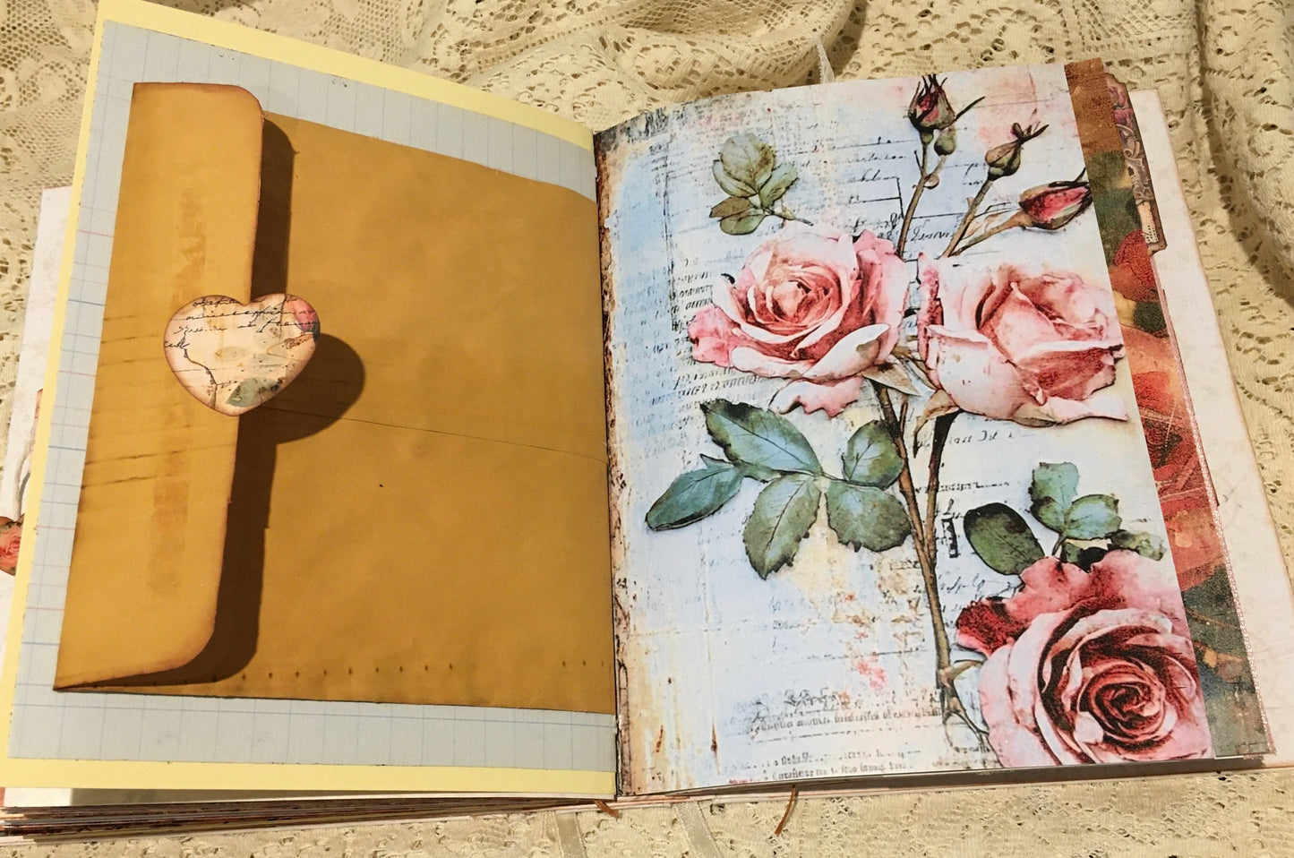 Vintage rose journal