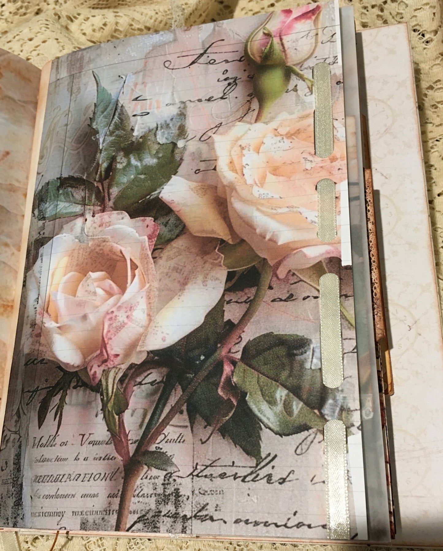 Vintage rose journal