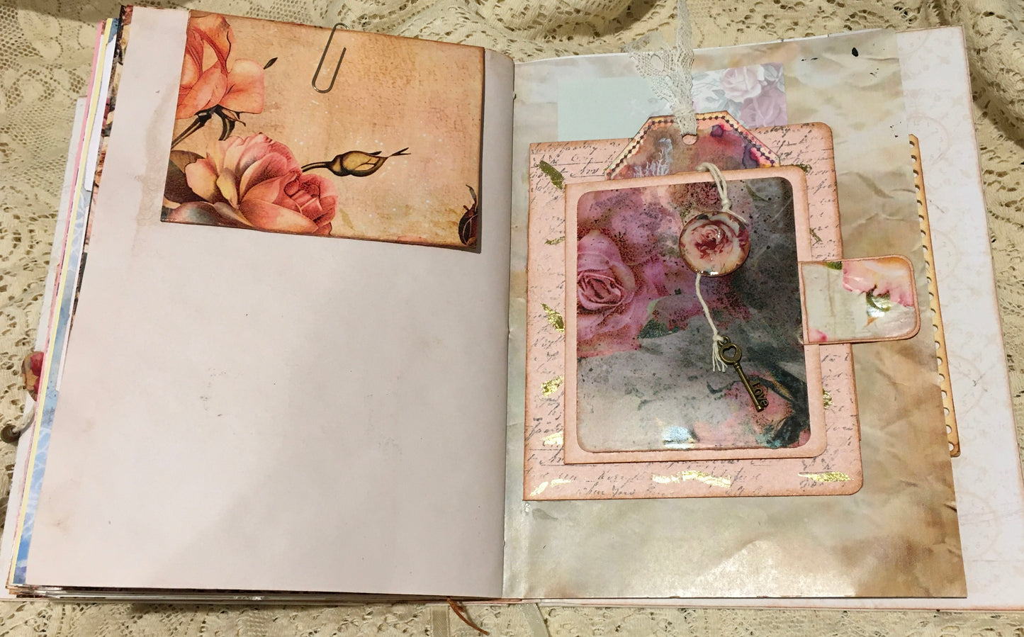 Vintage rose journal