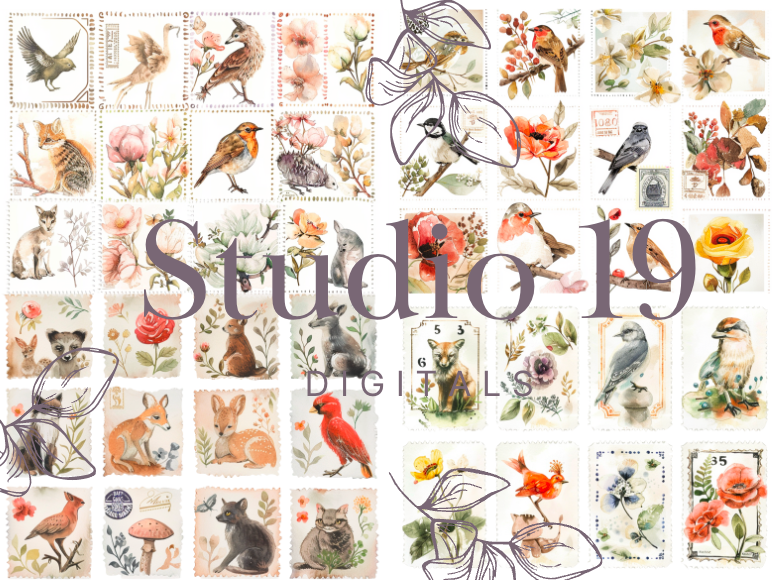 Watercolour ephemera - 10 pages (DIGITAL FILE)