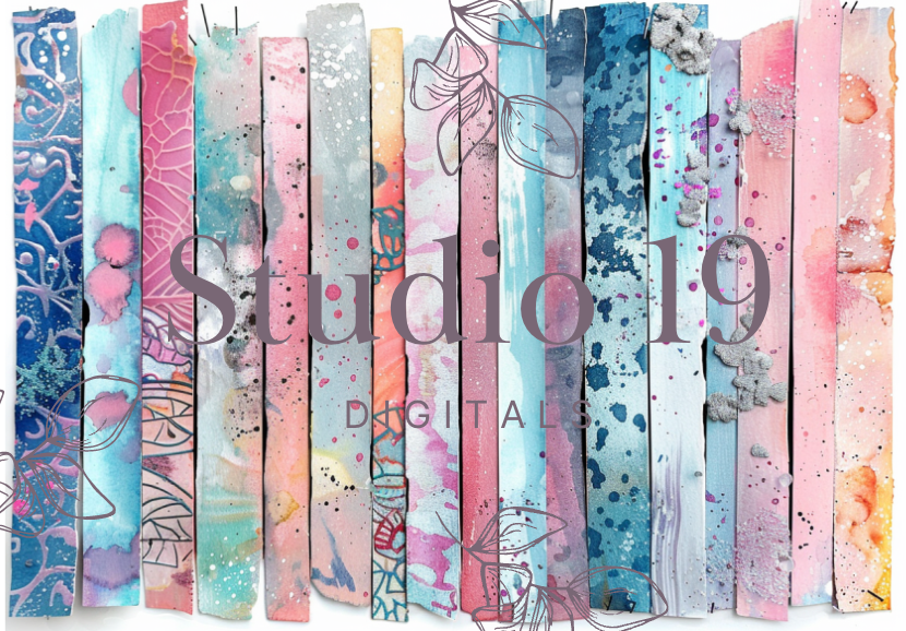 Watercolour ephemera - 10 pages (DIGITAL FILE)