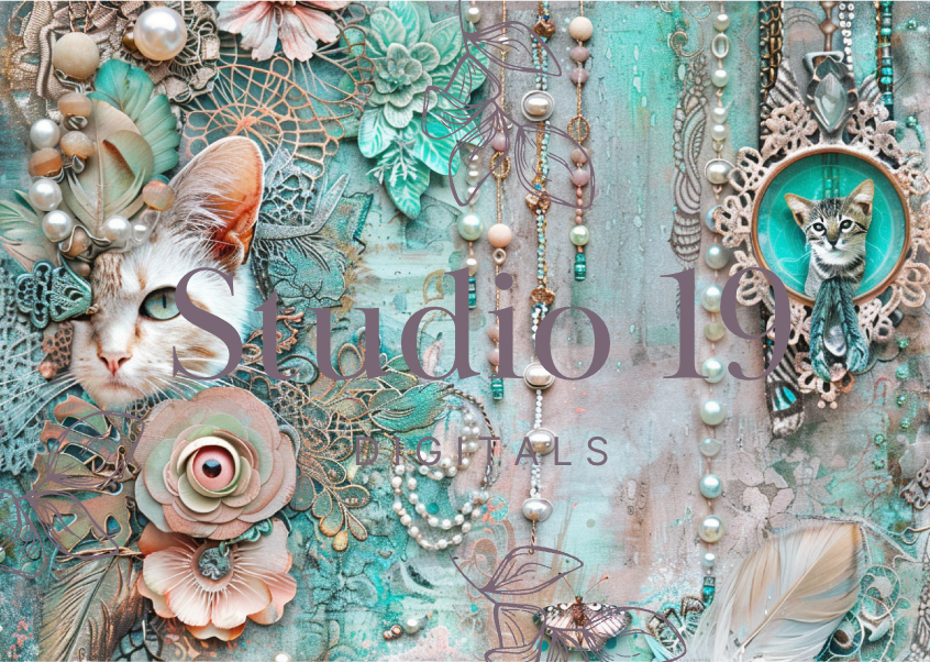 Softly Boho scrapbook papers (47 pages) DIGITAL FILE