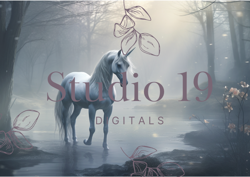 Unicorn scrapbook papers 40 pages (DIGITAL FILE)