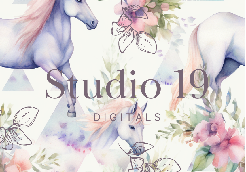 Unicorn scrapbook papers 40 pages (DIGITAL FILE)