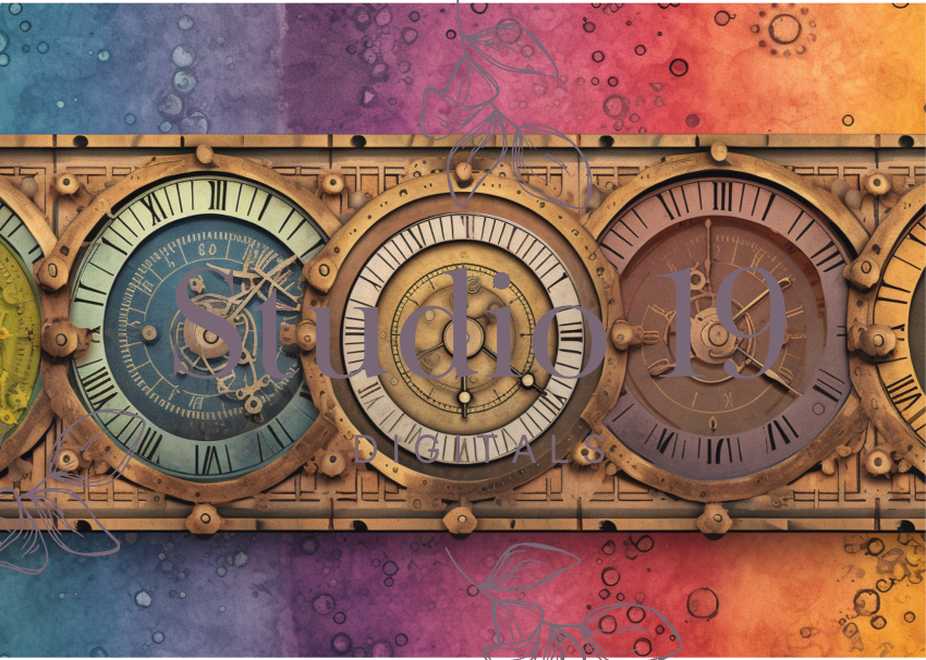 Steampunk scrapbook papers - 47 pages (DIGITAL FILE)