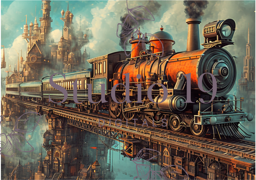 Steampunk scrapbook papers - 47 pages (DIGITAL FILE)