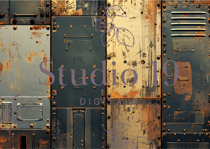 Steampunk scrapbook papers - 47 pages (DIGITAL FILE)