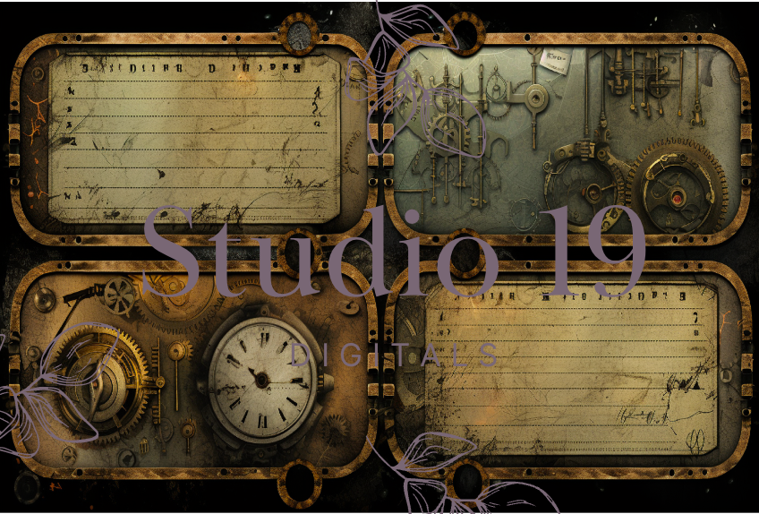 Steampunk ephemera papers - 30 pages DIGITAL FILE