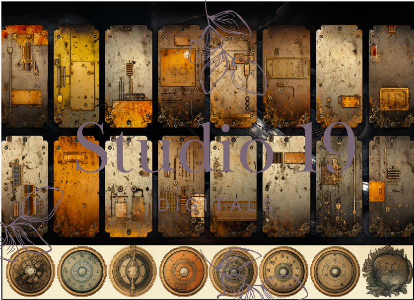 Steampunk ephemera papers - 30 pages DIGITAL FILE