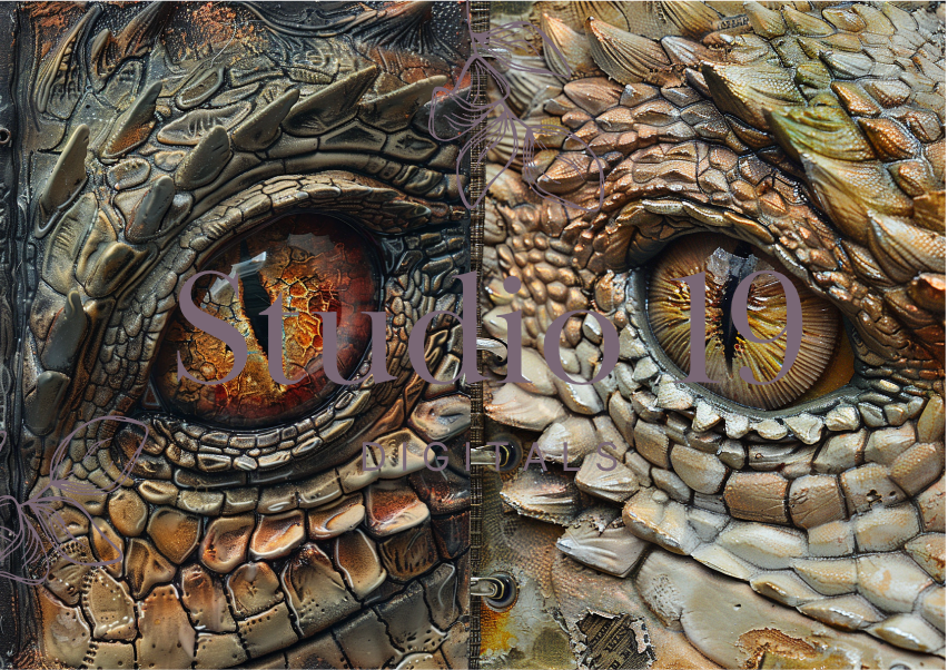 Dragon scrapbook papers (31 pages) DIGITAL FILE