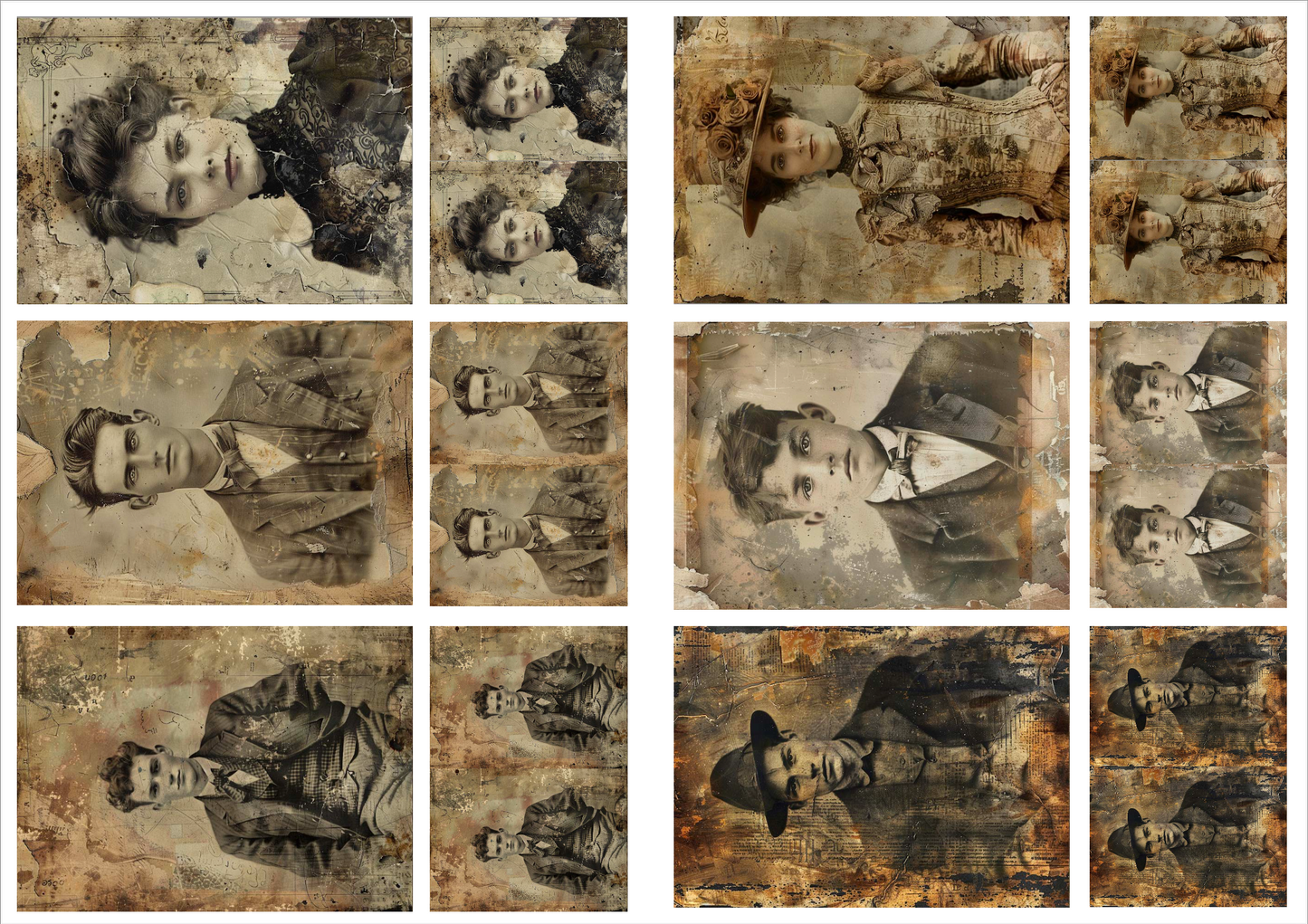 Vintage photo collection (10 pages) DIGITAL FILE