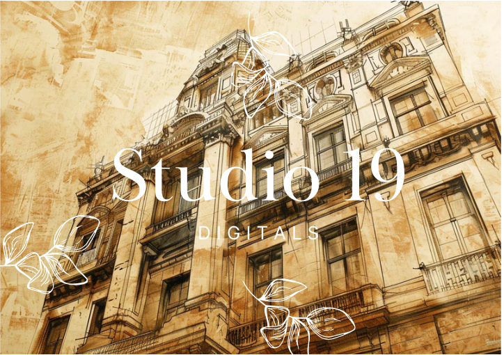 Vintage scrapbook papers - 48 pages (DIGITAL FILE)