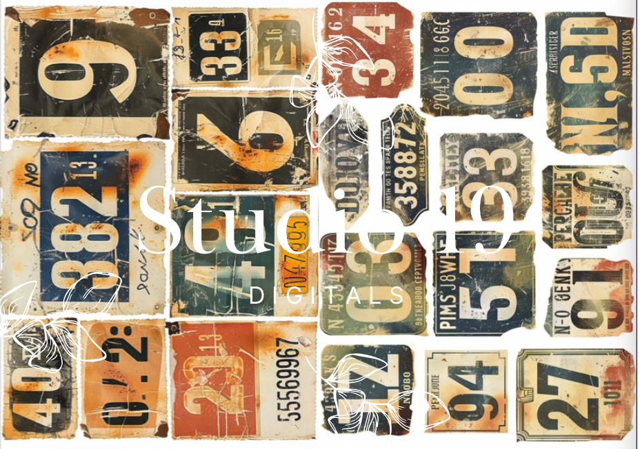 Vintage ephemera papers - 27 pages DIGITAL FILE