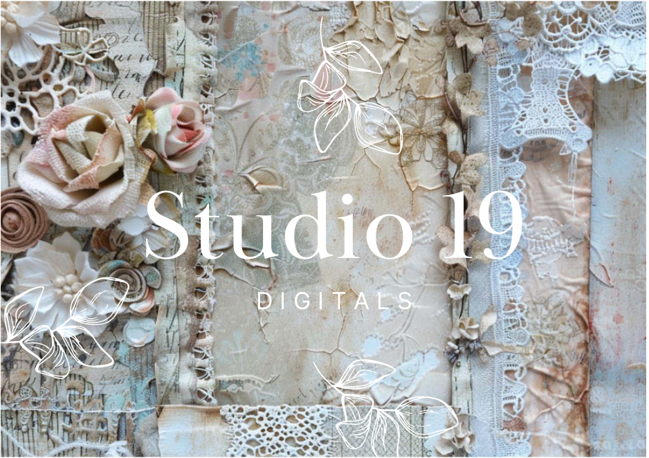 Shabby scrapbook papers - 32 pages - DIGITAL FILE