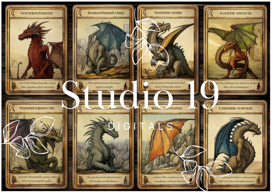 Dragon ephemera papers (18 pages) DIGITAL FILE