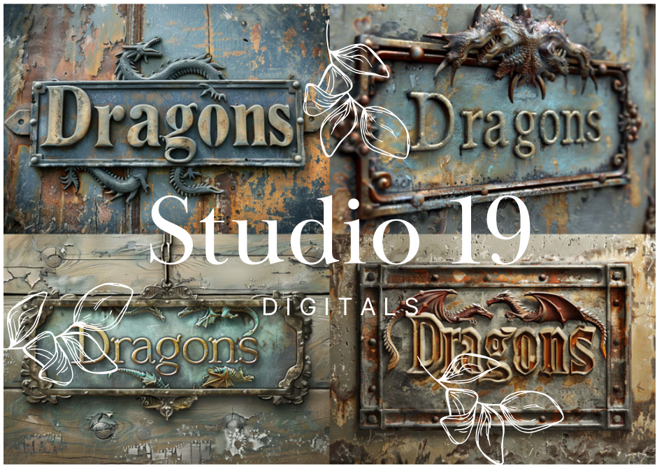 Dragon ephemera papers (18 pages) DIGITAL FILE