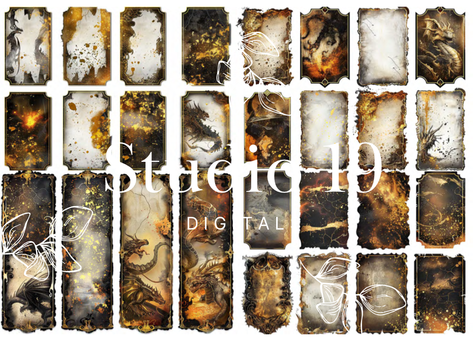 Dragon ephemera papers (18 pages) DIGITAL FILE