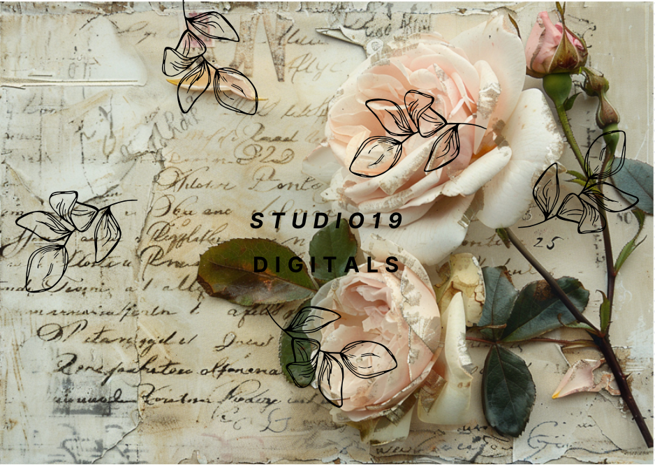Vintage Rose MEGA Kit (41 papers) DIGITAL FILE