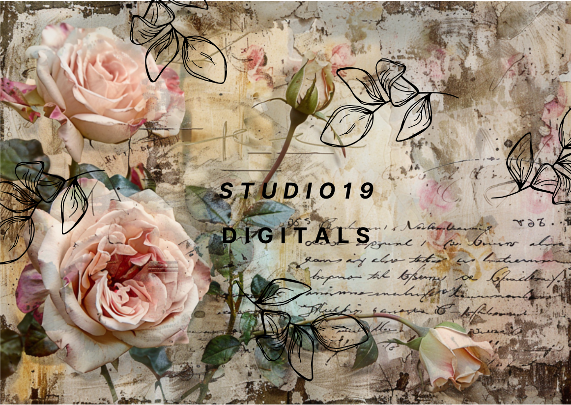 Vintage Rose MEGA Kit (41 papers) DIGITAL FILE