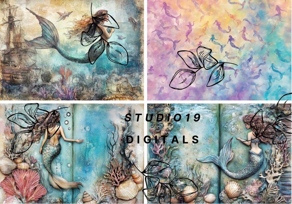 Mermaid collection (22 pages) DIGITAL FILE