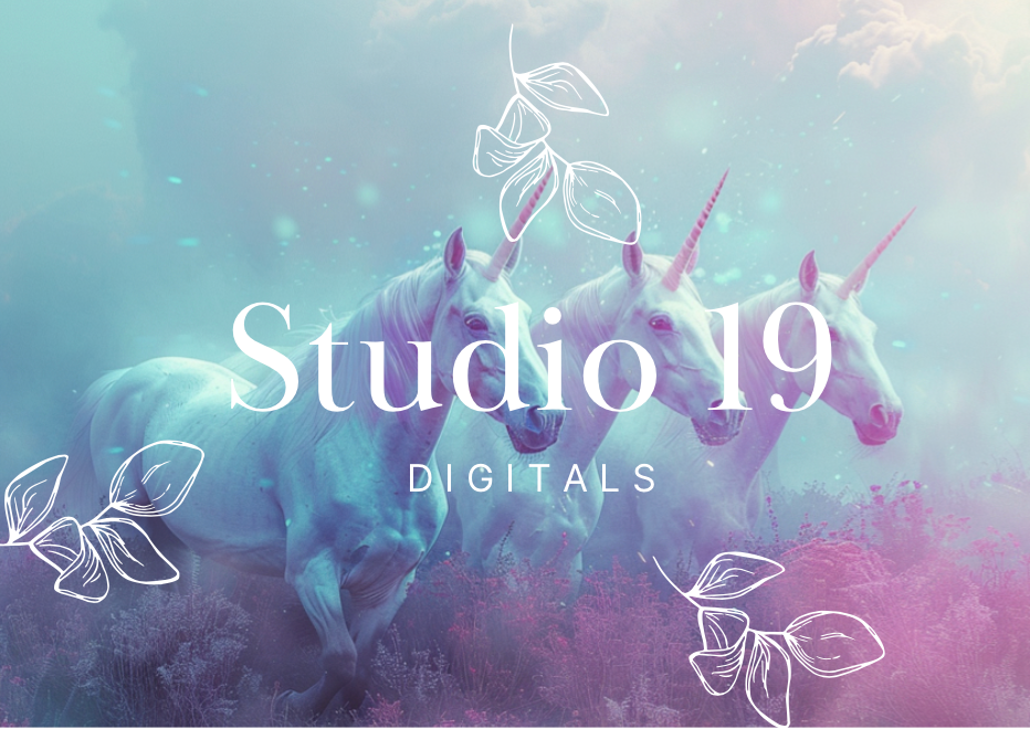 Unicorn scrapbook papers 40 pages (DIGITAL FILE)