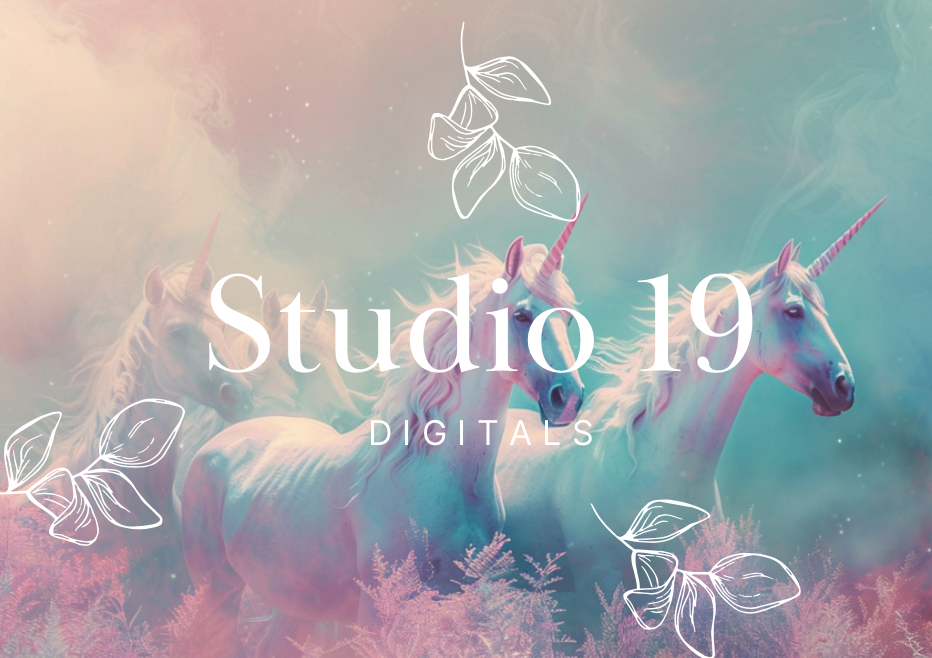 Unicorn scrapbook papers 40 pages (DIGITAL FILE)