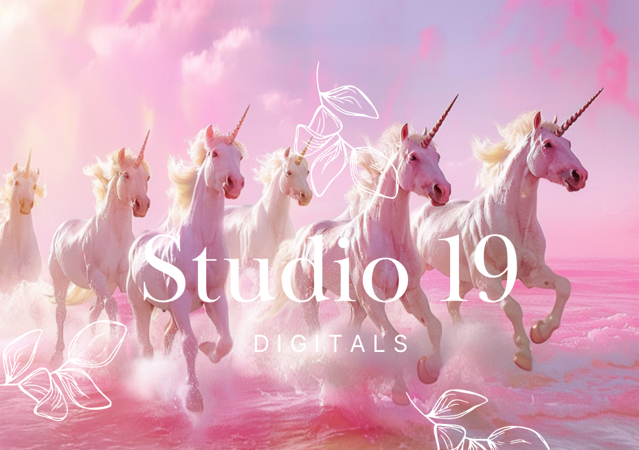 Unicorn scrapbook papers 40 pages (DIGITAL FILE)