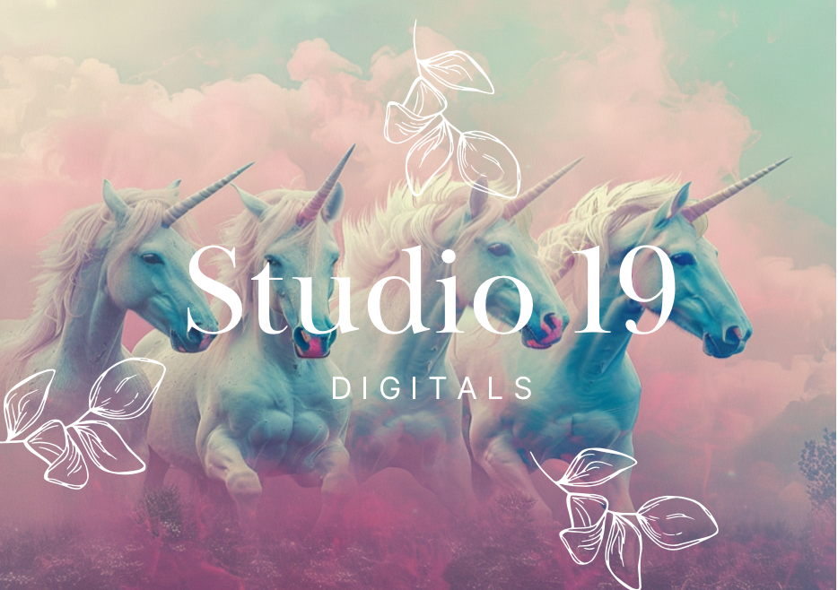 Unicorn scrapbook papers 40 pages (DIGITAL FILE)