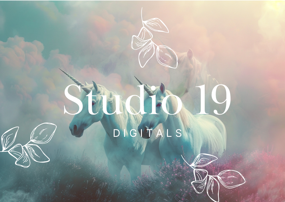 Unicorn scrapbook papers 40 pages (DIGITAL FILE)
