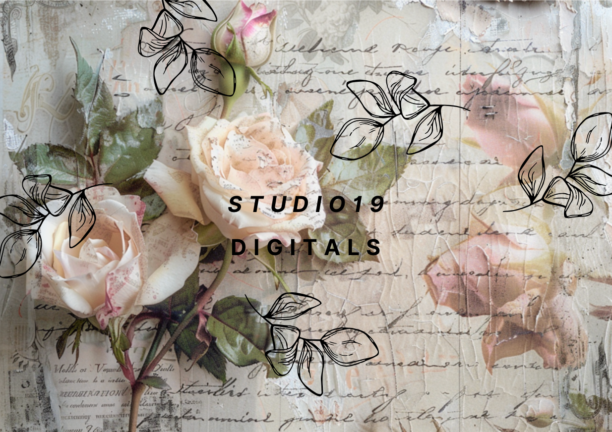 Vintage Rose MEGA Kit (41 papers) DIGITAL FILE