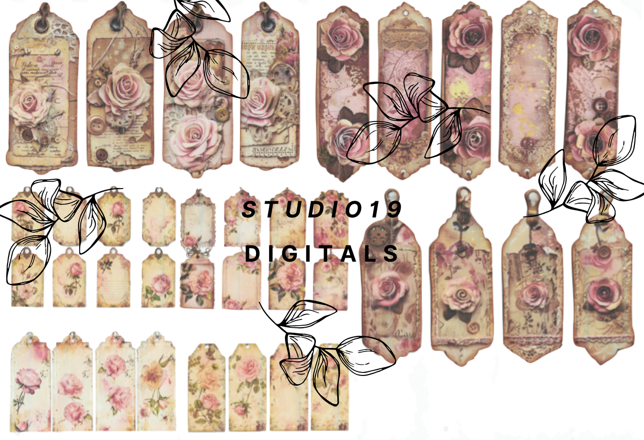Vintage Rose MEGA Kit (41 papers) DIGITAL FILE