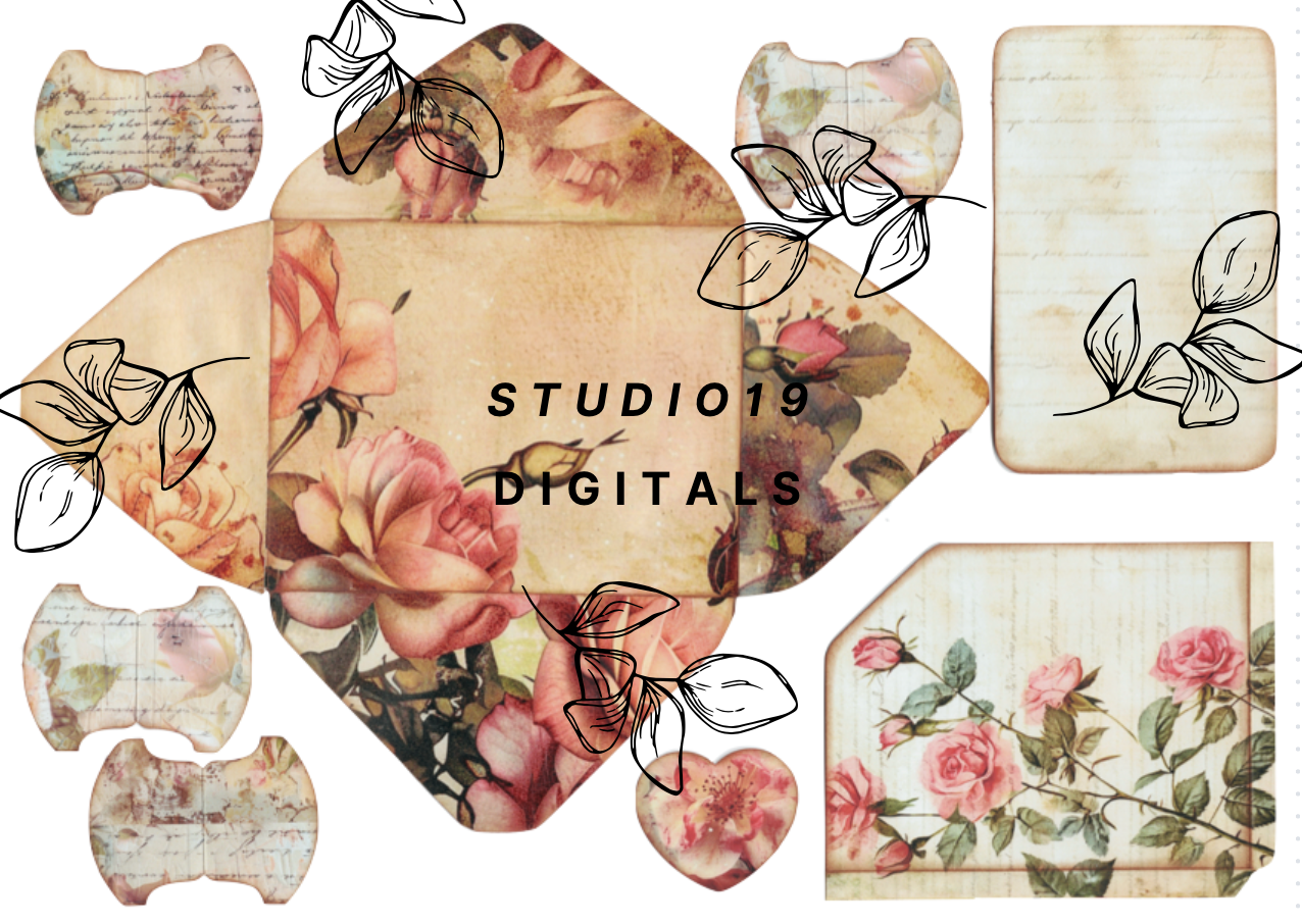 Vintage Rose MEGA Kit (41 papers) DIGITAL FILE