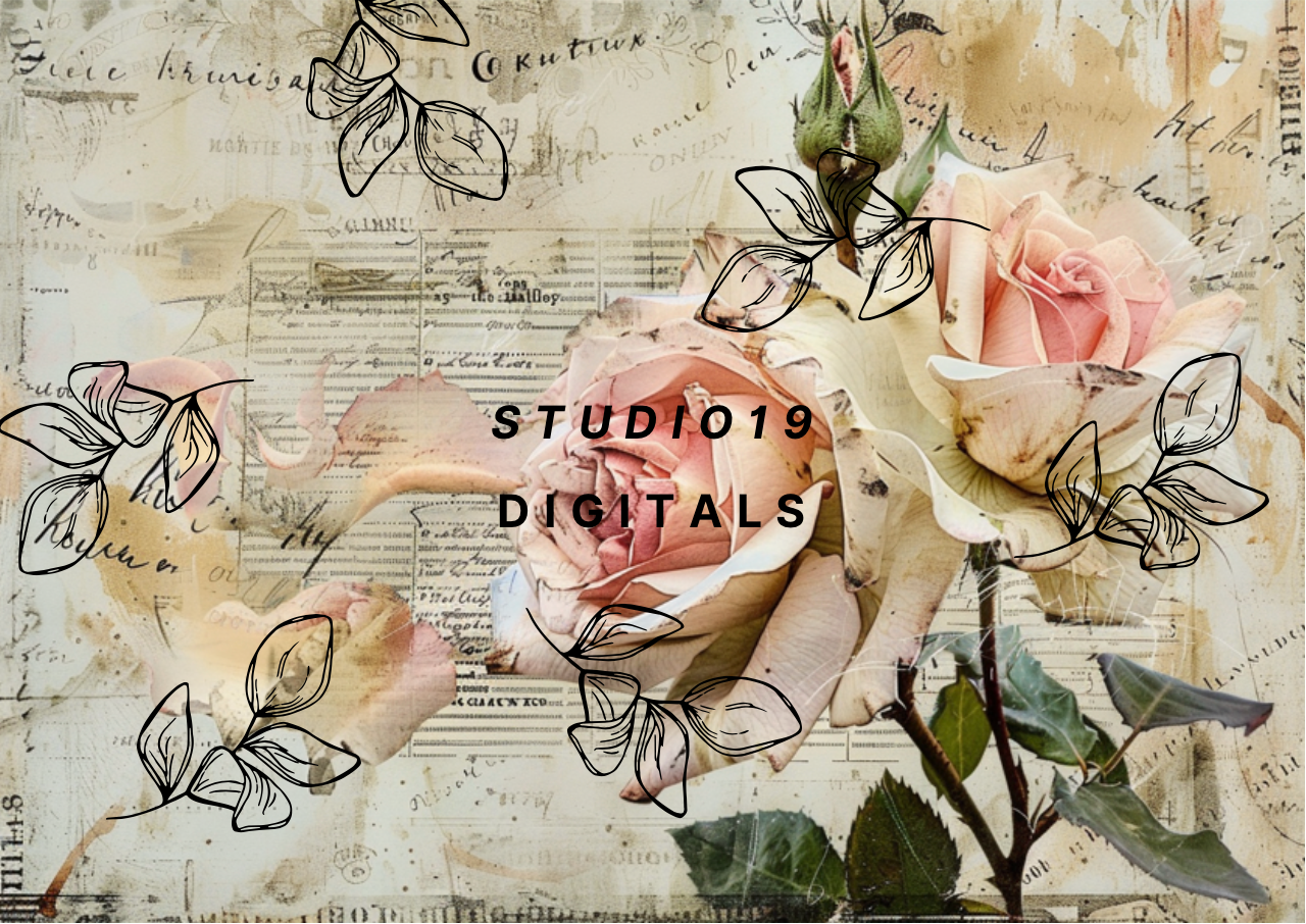 Vintage Rose MEGA Kit (41 papers) DIGITAL FILE