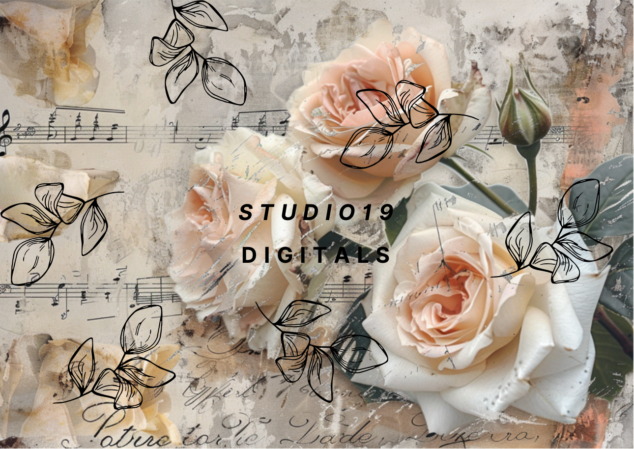 Vintage Rose MEGA Kit (41 papers) DIGITAL FILE
