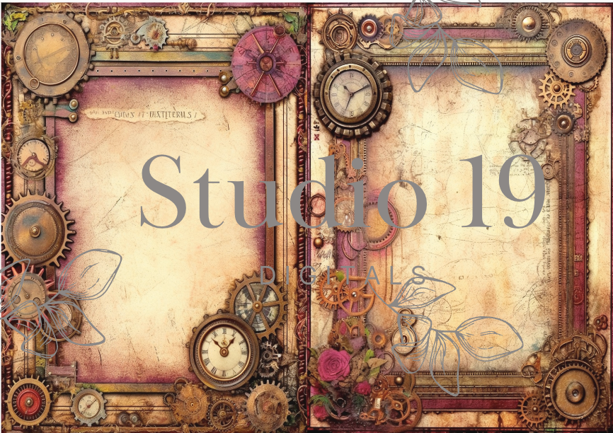 Steampunk journal papers - 35 pages (DIGITAL FILE)