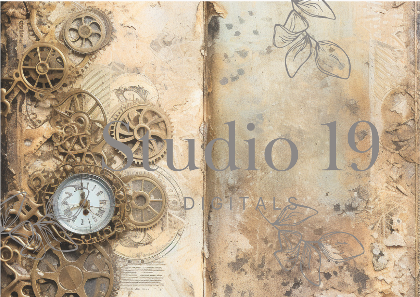 Steampunk journal papers - 35 pages (DIGITAL FILE)