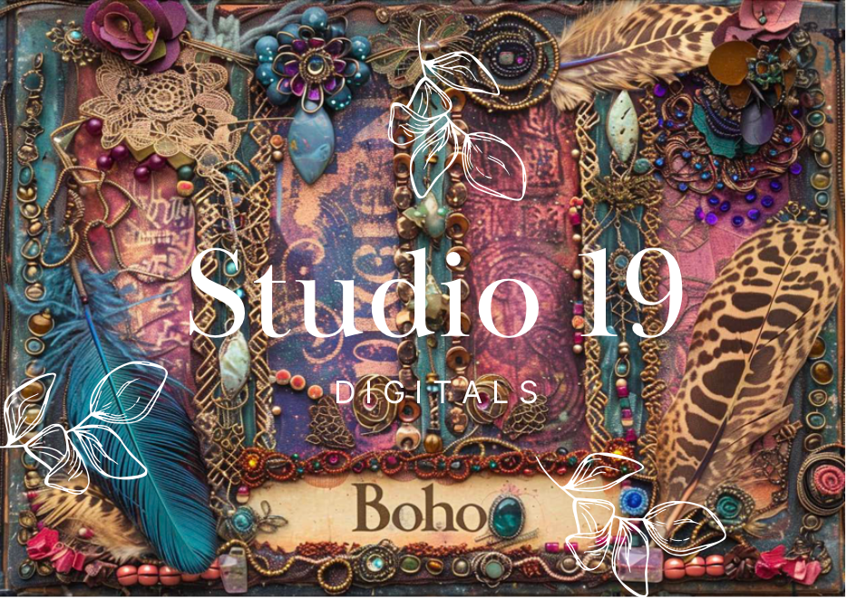 Boho brights scrapbook papers - 36 pages - DIGITAL FILE