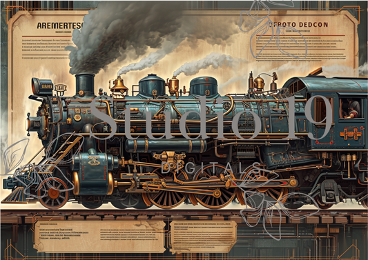 Steampunk scrapbook papers - 47 pages (DIGITAL FILE)