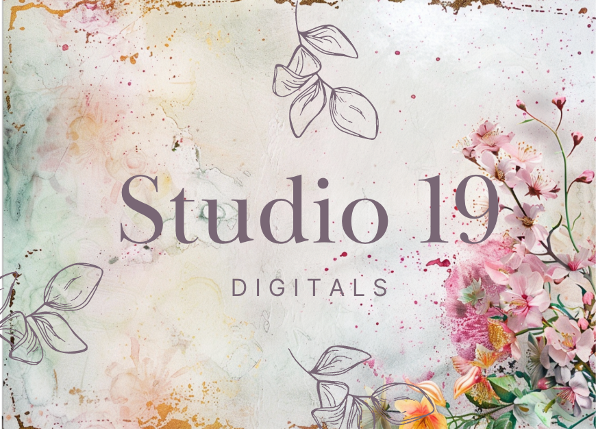 Watercolour florals journal papers - 20 pages (DIGITAL FILE)