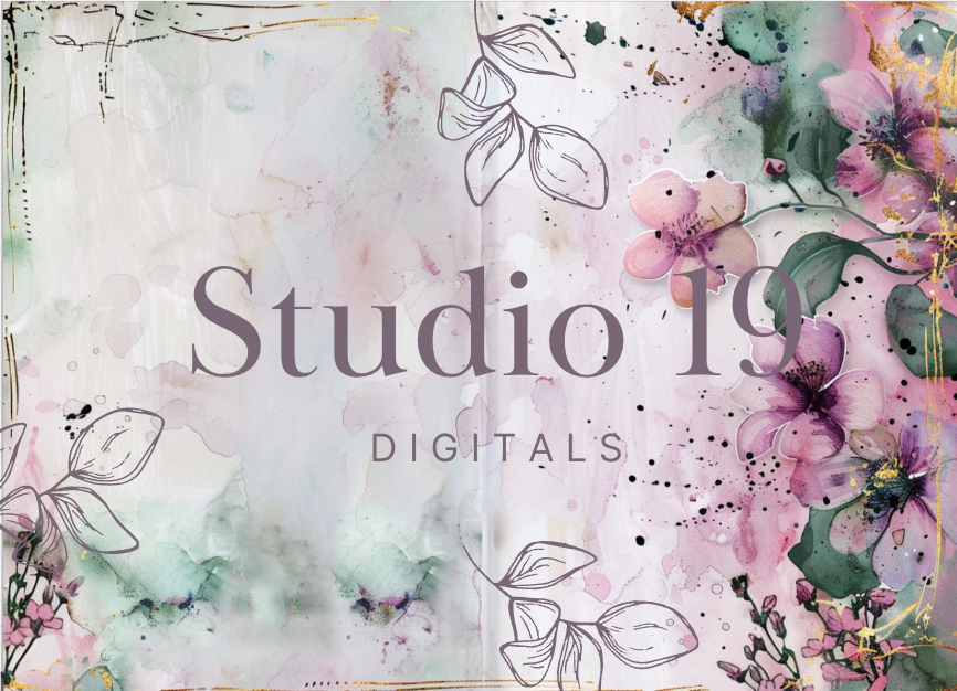 Watercolour florals journal papers - 20 pages (DIGITAL FILE)